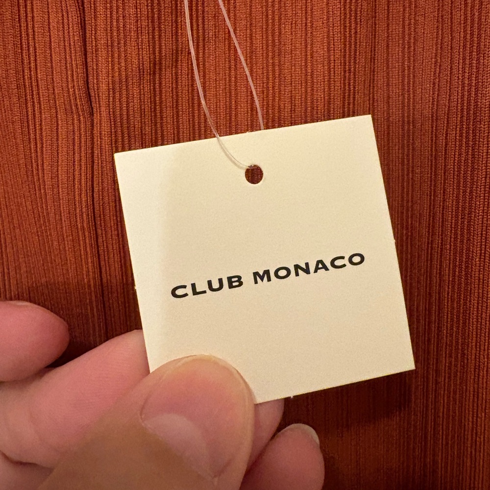 NWT - CLUB MONACO Women's Verigated Rib Knit Dress - Picture 12 of 12